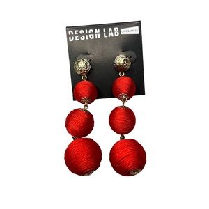 Lord & Taylor Design Lab Red Earrings NWT